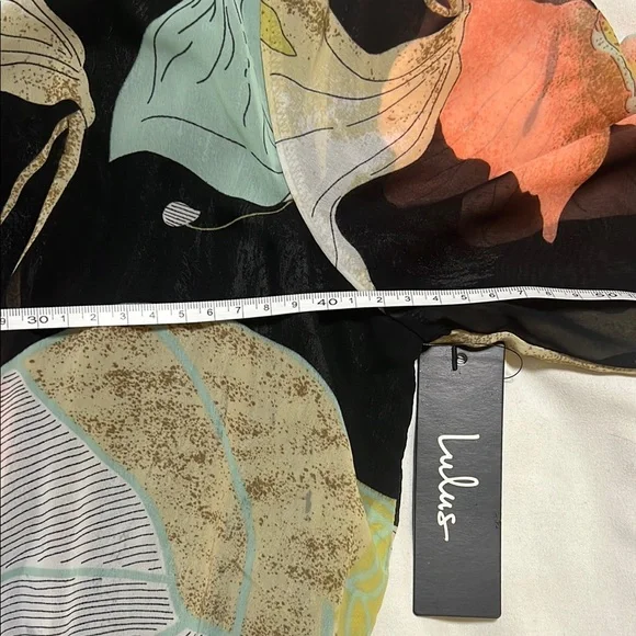 Lulu's Green Long Sleeve Sundress with V-Neck - Picture 4 of 9